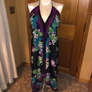 Tropical print dress